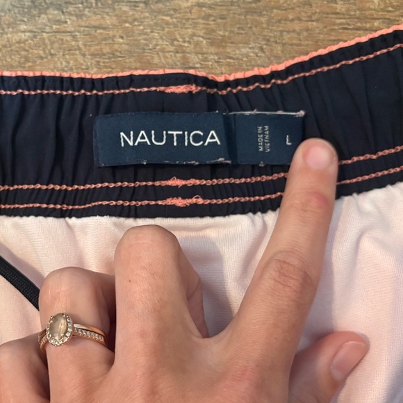 💕 2 For $10 Nautica Men’s Coral Swim Trunks Size Large - Picture 3 of 7